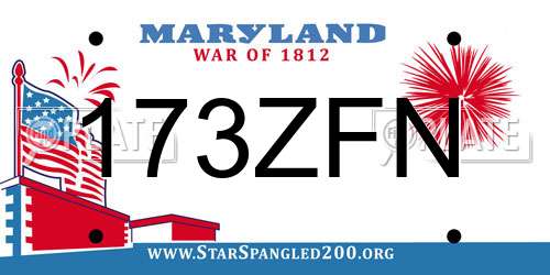 173ZFN Maryland License Plate