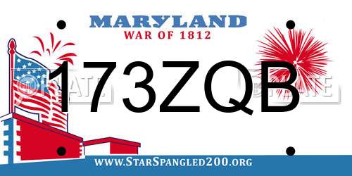 173ZQB Maryland License Plate