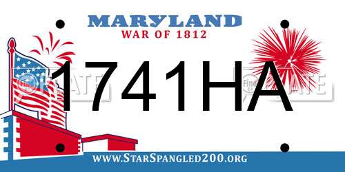 1741HA Maryland License Plate