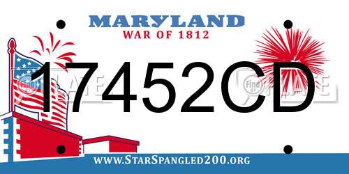 17452CD Maryland License Plate