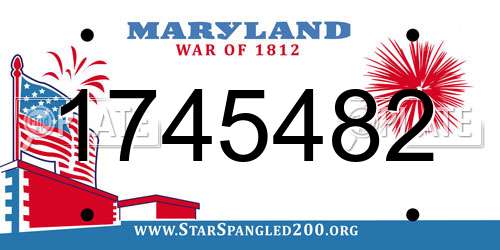 1745482 Maryland License Plate