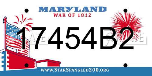 17454B2 Maryland License Plate