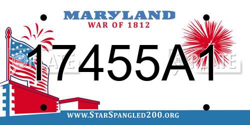 17455A1 Maryland License Plate