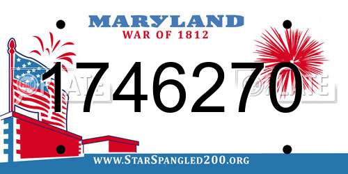 1746270 Maryland License Plate