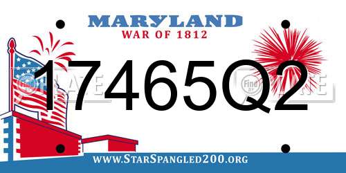 17465Q2 Maryland License Plate