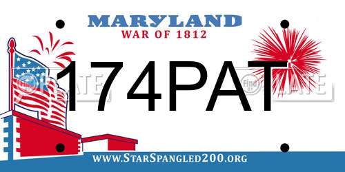 174PAT Maryland License Plate