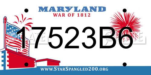 17523B6 Maryland License Plate