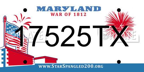 17525TX Maryland License Plate