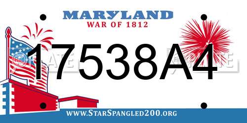 17538A4 Maryland License Plate