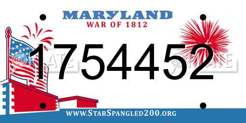 1754452 Maryland License Plate