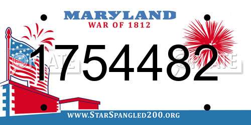 1754482 Maryland License Plate