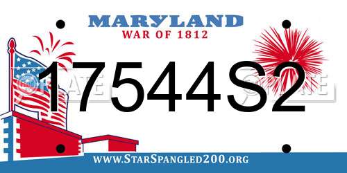 17544S2 Maryland License Plate