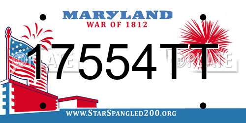 17554TT Maryland License Plate