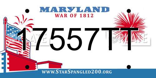 17557TT Maryland License Plate