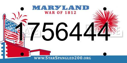 1756444 Maryland License Plate
