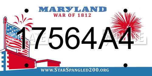 17564A4 Maryland License Plate