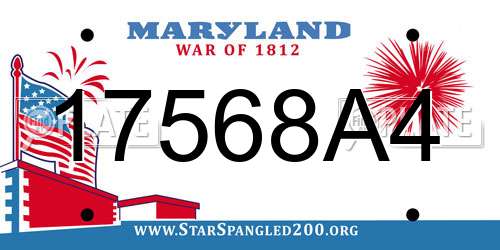 17568A4 Maryland License Plate