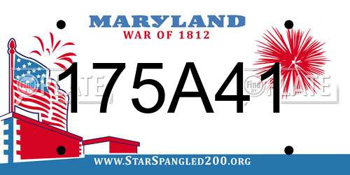 175A41 Maryland License Plate