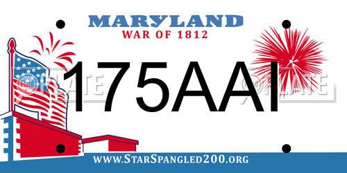 175AAI Maryland License Plate