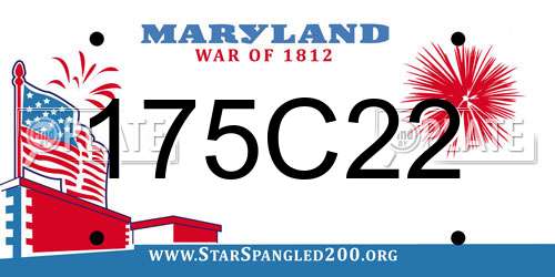 175C22 Maryland License Plate