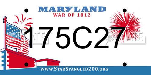 175C27 Maryland License Plate