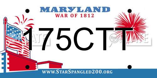 175CTT Maryland License Plate