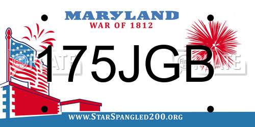 175JGB Maryland License Plate