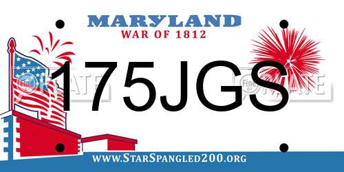 175JGS Maryland License Plate