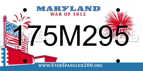 175M295 Maryland License Plate