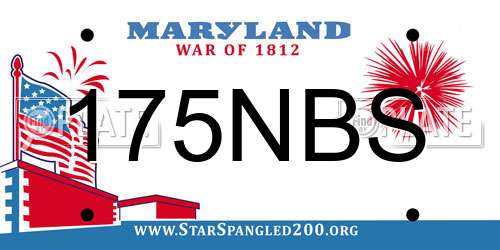 175NBS Maryland License Plate
