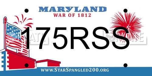 175RSS Maryland License Plate