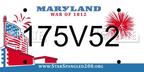 175V52 Maryland License Plate