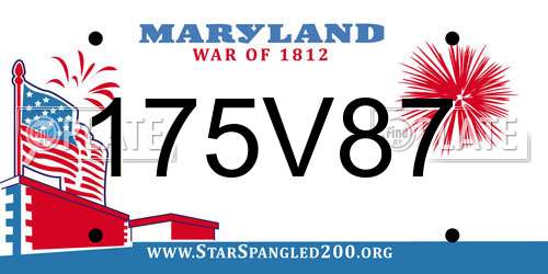 175V87 Maryland License Plate