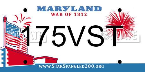 175VST Maryland License Plate