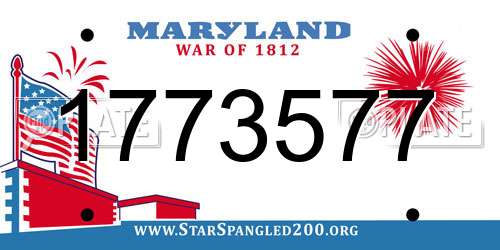 1773577 Maryland License Plate