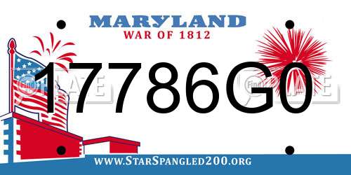 17786G0 Maryland License Plate