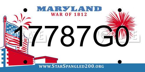17787G0 Maryland License Plate