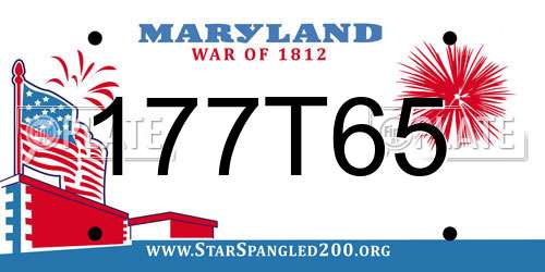 177T65 Maryland License Plate