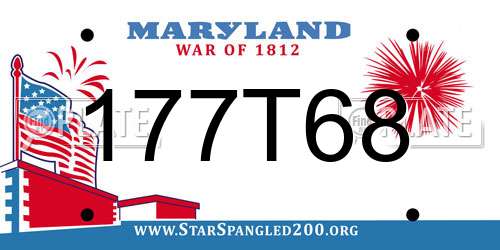 177T68 Maryland License Plate