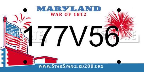 177V56 Maryland License Plate