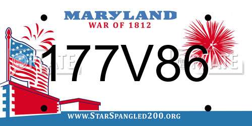 177V86 Maryland License Plate