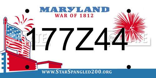 177Z44 Maryland License Plate