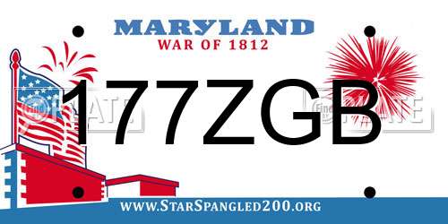 177ZGB Maryland License Plate