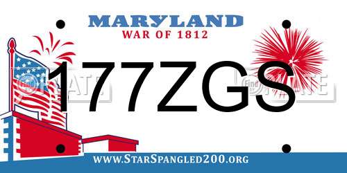 177ZGS Maryland License Plate