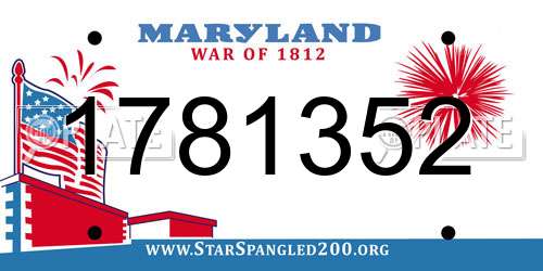 1781352 Maryland License Plate