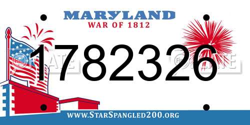 1782326 Maryland License Plate