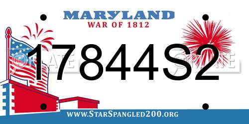 17844S2 Maryland License Plate