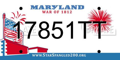 17851TT Maryland License Plate