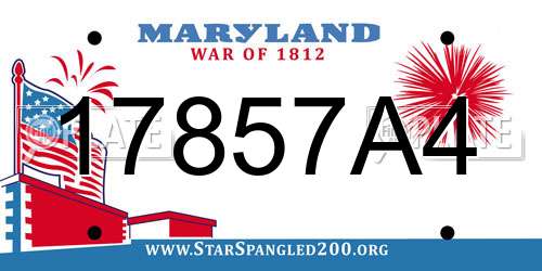 17857A4 Maryland License Plate