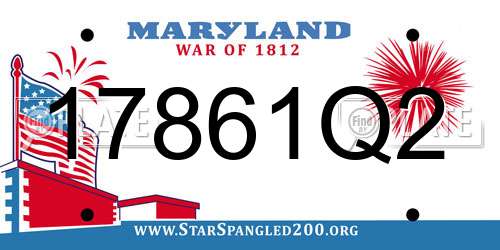 17861Q2 Maryland License Plate